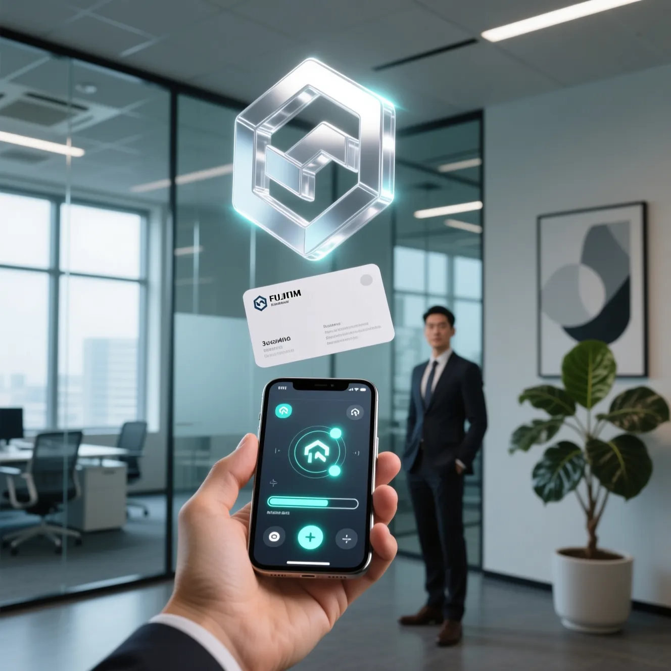 نمایش کارت ویزیت AR در عمل