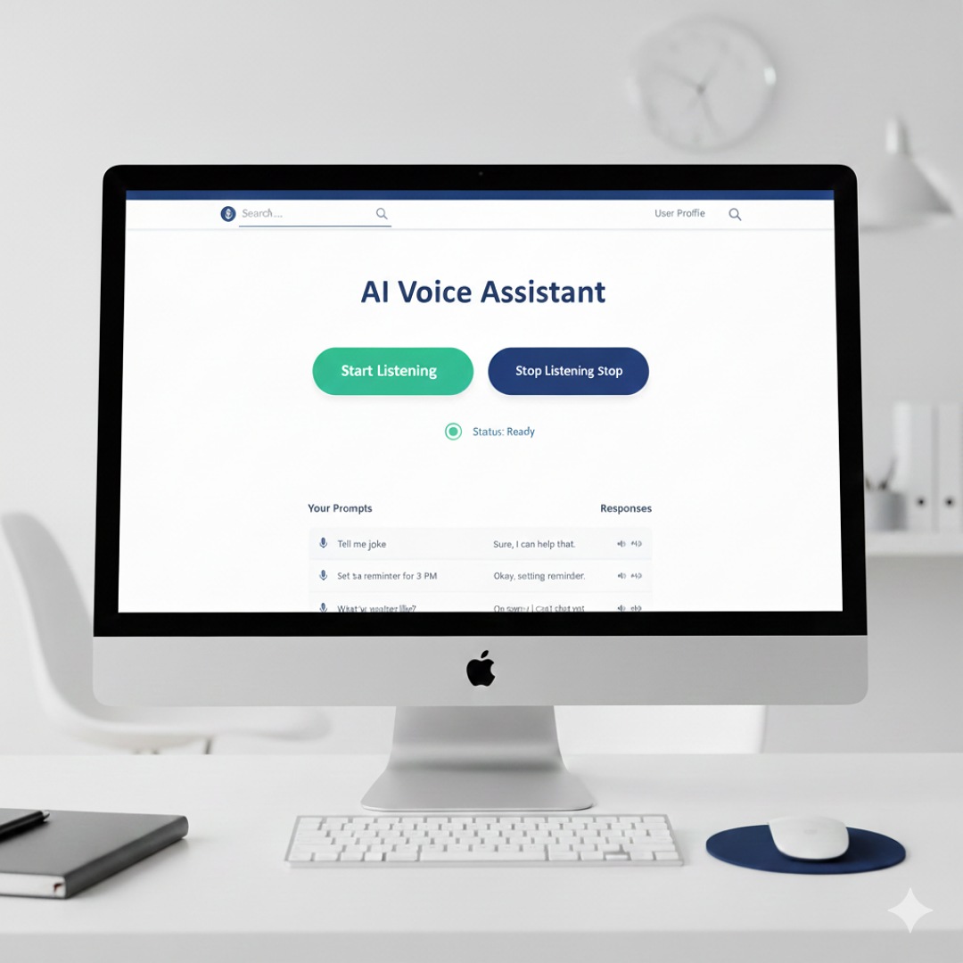 رابط کاربری وب دستیار صوتی